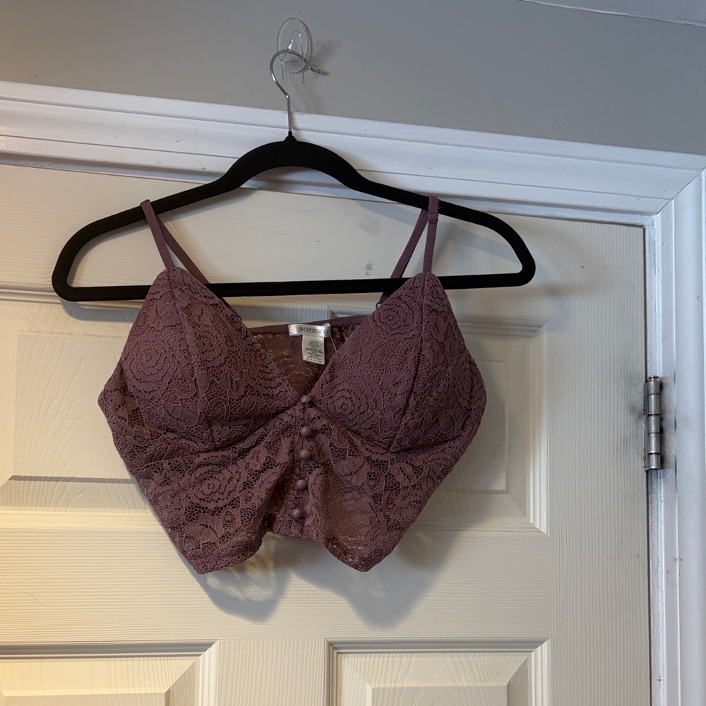 Bozzolo Mauve Lace Bralette Cami